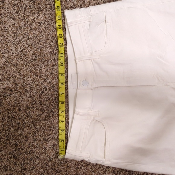 Mother white the hustler roller ankle fray high rise wide leg cropped jeans - Picture 6 of 14